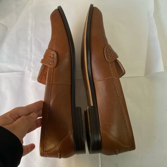 J. Crew Academy Leather Ryan Penny Loafers Tan Brown 10 Academia Preppy Classic - Picture 7 of 11